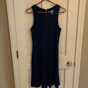 Tommy bahama small petiteNavy Blue cotton Sleeveless Dress in like new condition